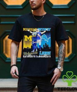 Aidan Hutchinson Michigan Wolverines On Saturdays Detroit Lions On Sundays T Shirt
