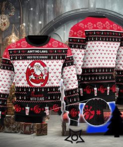 Ain’t No Laws When You Drink Chick Fil A With Claus Ugly Christmas Sweater All over Printed Xmas Christmas Gift
