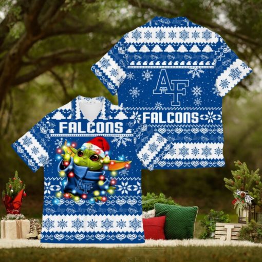 Air Force Falcons Baby Yoda Star Wars Christmas Hawaiian Shirt