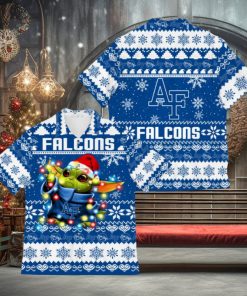 Air Force Falcons Baby Yoda Star Wars Christmas Hawaiian Shirt