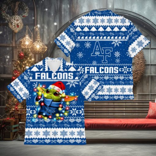 Air Force Falcons Baby Yoda Star Wars Christmas Hawaiian Shirt