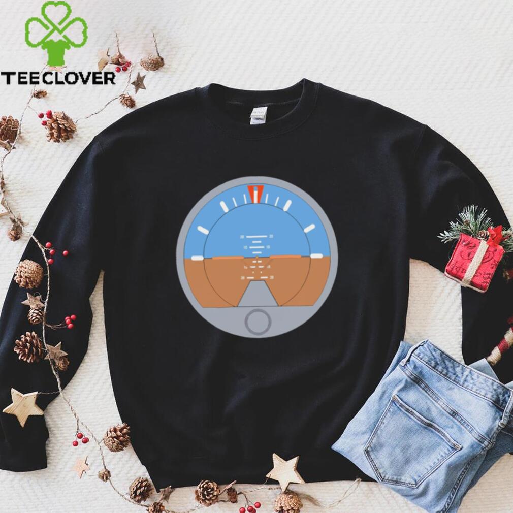 Men’s Airplane Attitude Indicator Art T-Shirt – Aviation Graphic Tee