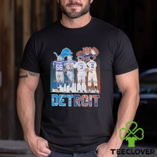 Detroit Sports Teams Schmidt Sanders Trammell And Gehringer Signatures Shirt