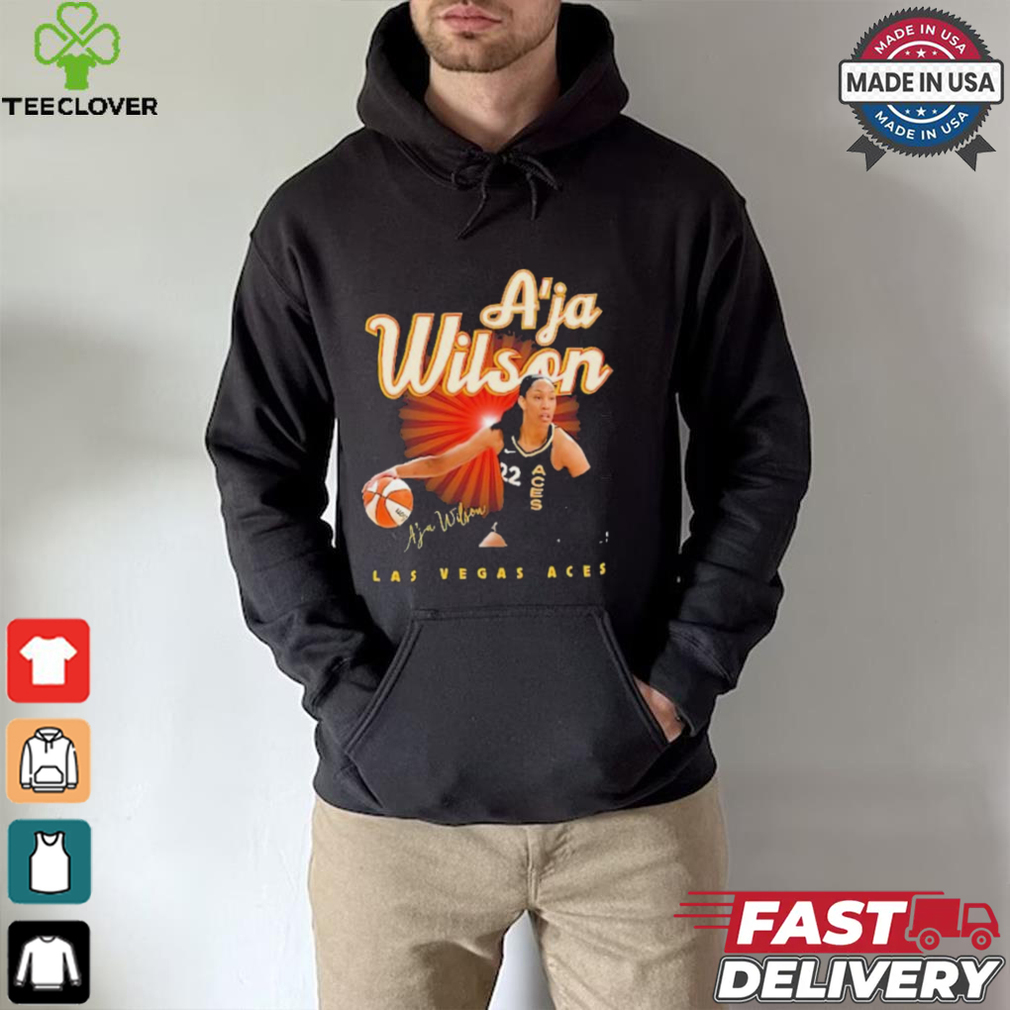 A’ja Wilson 22 Las Vegas Aces signature T Shirt A’ja Wilson 22 Las Vegas Aces signature T Shirt