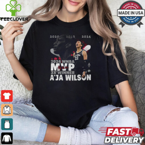 A’ja Wilson Las Vegas Aces Stadium Essentials 2024 WNBA MVP 3X Winner Graphic t shirt