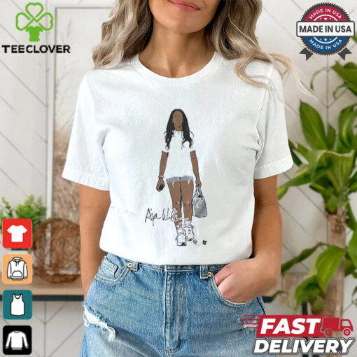 A’ja wilson white shirt