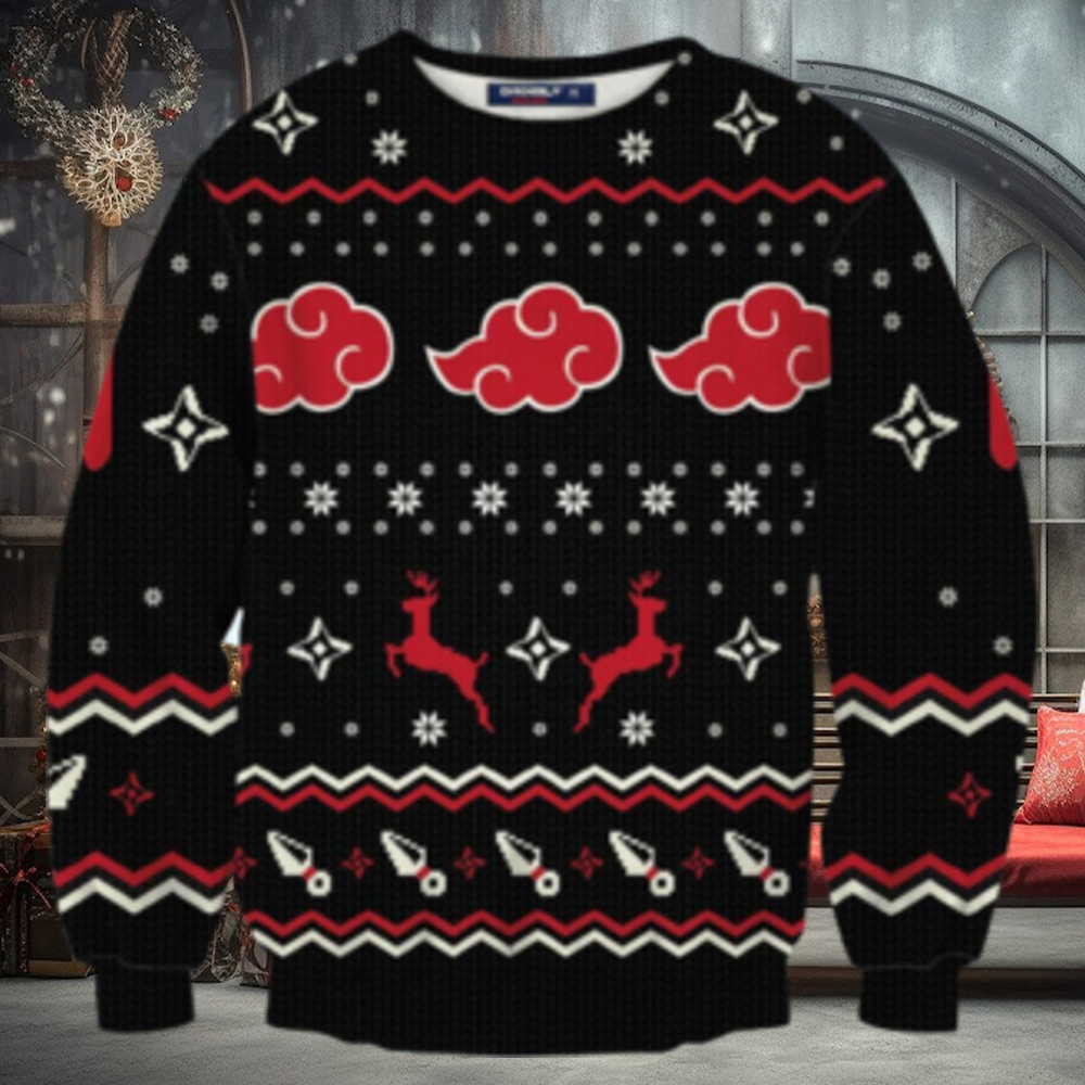 Akatsuki Christmas Unisex Wool Sweater Ugly Christmas Sweater 3D Akatsuki Christmas Unisex Wool Sweater Ugly Christmas Sweater 3D