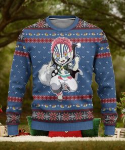 Akaza Demon Slayer Anime Xmas Women Mens Ugly Christmas Sweater