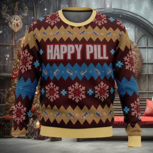 Akira Happy Pill 3D Ugly Christmas Sweater Christmas Holiday Gift