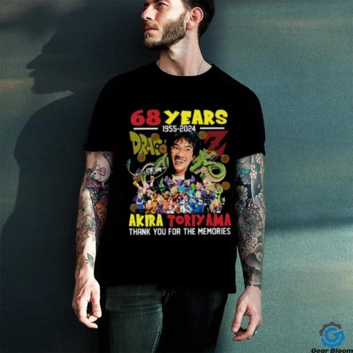 Akira Toriyama 68 Years 1955 2024 Thank You For The Memories Shirt