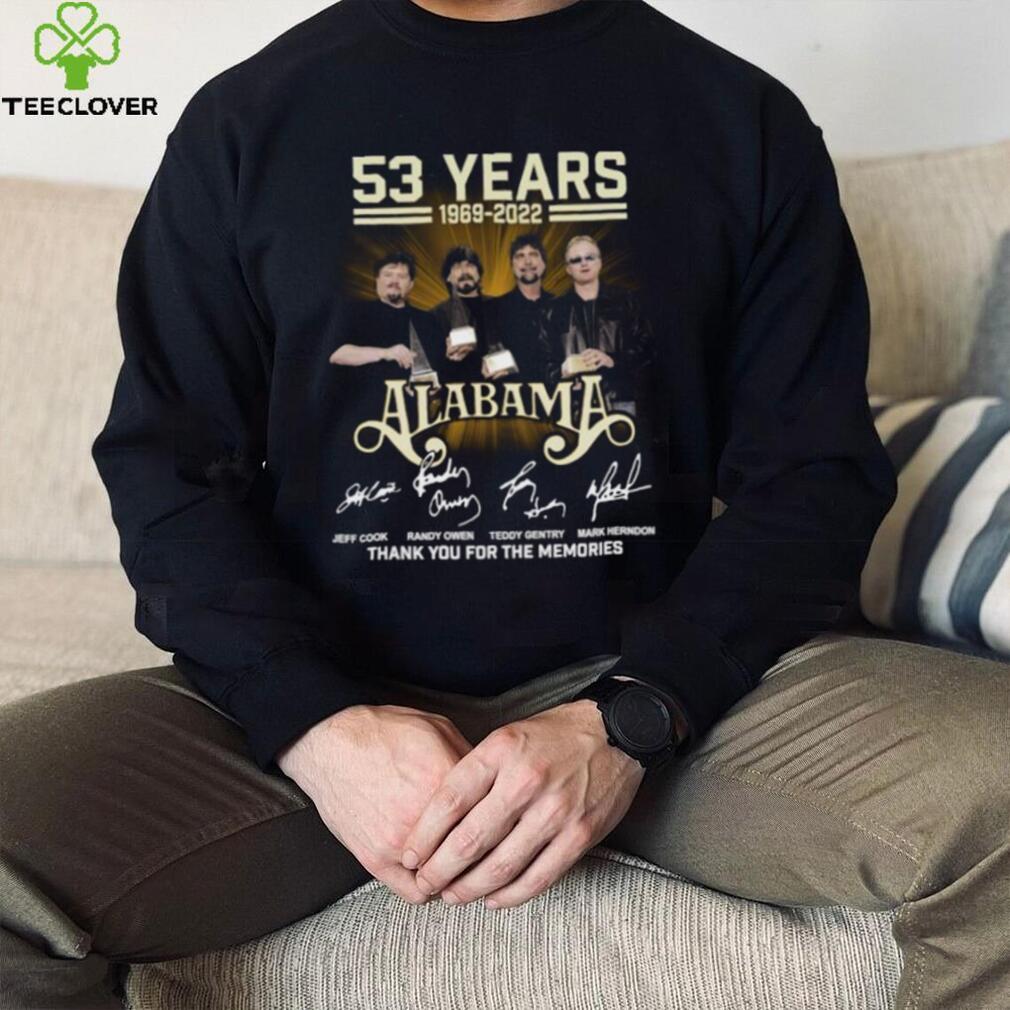 Alabama 53 Years 1969 2022 Thank You For The Memories Signatures Mens Shirt Alabama 53 Years 1969 2022 Thank You For The Memories Signatures Mens Shirt