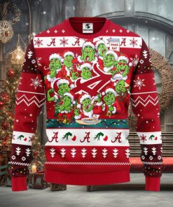 Alabama Crimson Tide 12 Grinch Xmas Day Christmas Ugly Sweater 3D Christmas Xmas Sweater