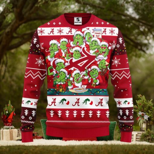 Alabama Crimson Tide 12 Grinch Xmas Day Christmas Ugly Sweater