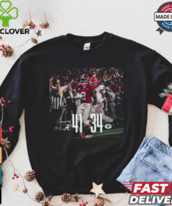 Alabama Crimson Tide 41 34 Georgia Bulldogs Final Score 2024 Shirt