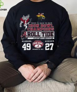 Alabama Crimson Tide Back To Back To Back Iron Bowl Champions Shirt