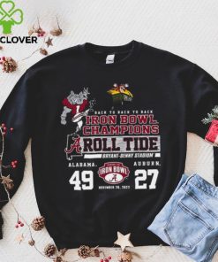 Alabama Crimson Tide Back To Back To Back Iron Bowl Champions Shirt