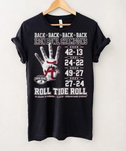 Alabama Crimson Tide Back To Back To Back To Back Iron Bowl Champions Shirt