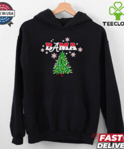 Alabama Crimson Tide Bama Christmas tree snow shirt