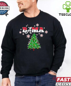 Alabama Crimson Tide Bama Christmas tree snow shirt