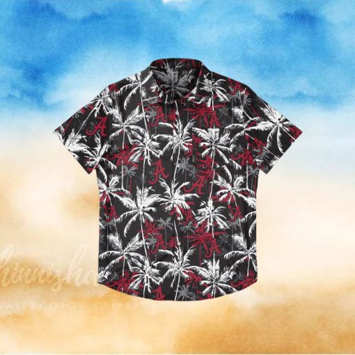 Alabama Crimson Tide Black Floral Hawaiian Shirt