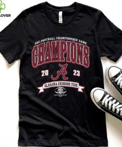 Alabama Crimson Tide Blue 84 Youth 2023 SEC Football Conference Champions T Shirt