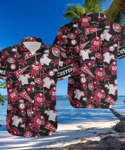 Alabama Crimson Tide Custom Name Number Personalized Hawaiian Shirt