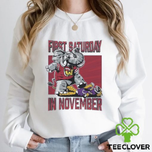 Alabama Crimson Tide First Saturday Elephant In November Shirt