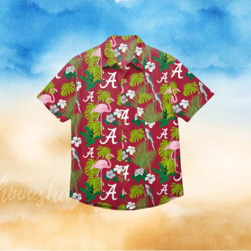 Alabama Crimson Tide Floral Hawaiian Shirt