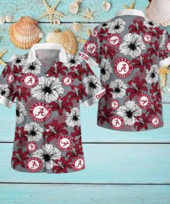 Alabama Crimson Tide Flower 3D Hawaiian Shirt All Over Printed Beach Shirt