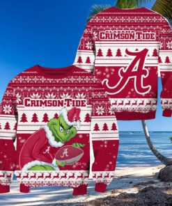 Alabama Crimson Tide Grinch Christmas Ugly Sweater NCAA Funny Gift For Men And Women