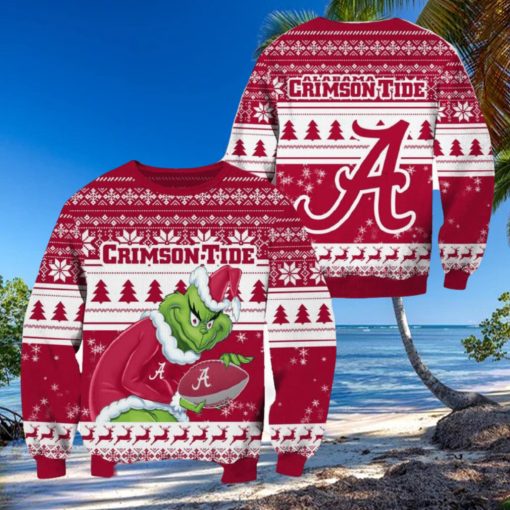 Alabama Crimson Tide Grinch Christmas Ugly Sweater NCAA Funny Gift For Men And Women