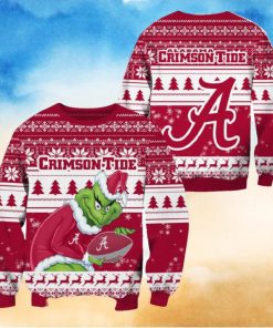 Alabama Crimson Tide Grinch Christmas Ugly Sweater NCAA Funny Gift For Men And Women