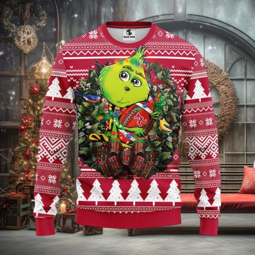 Alabama Crimson Tide Grinch Hug Christmas Ugly Sweater