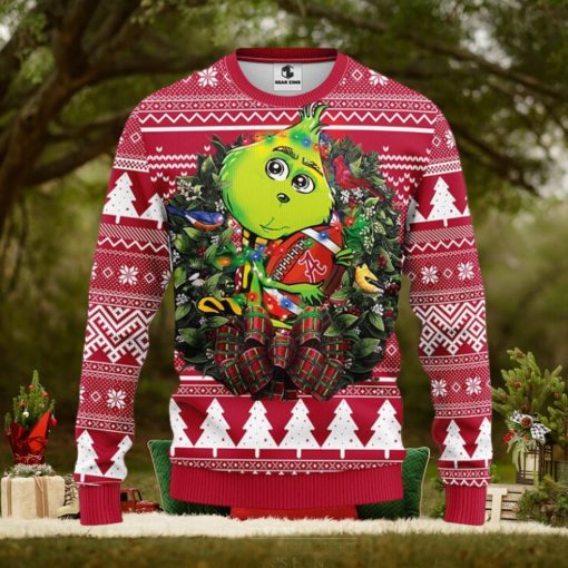 Alabama Crimson Tide Grinch Hug Christmas Ugly Sweater