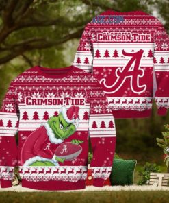 Alabama Crimson Tide Grinch NCAA Christmas Ugly Sweater