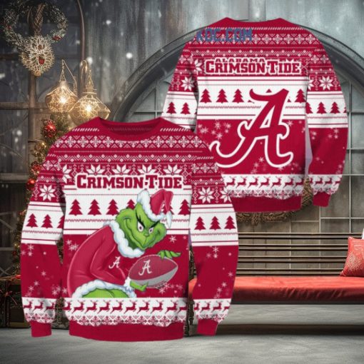 Alabama Crimson Tide Grinch NCAA Christmas Ugly Sweater