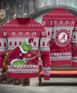Alabama Crimson Tide Grinch Ugly Christmas Sweater