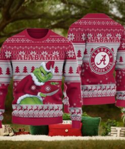 Alabama Crimson Tide Grinch Ugly Christmas Sweater