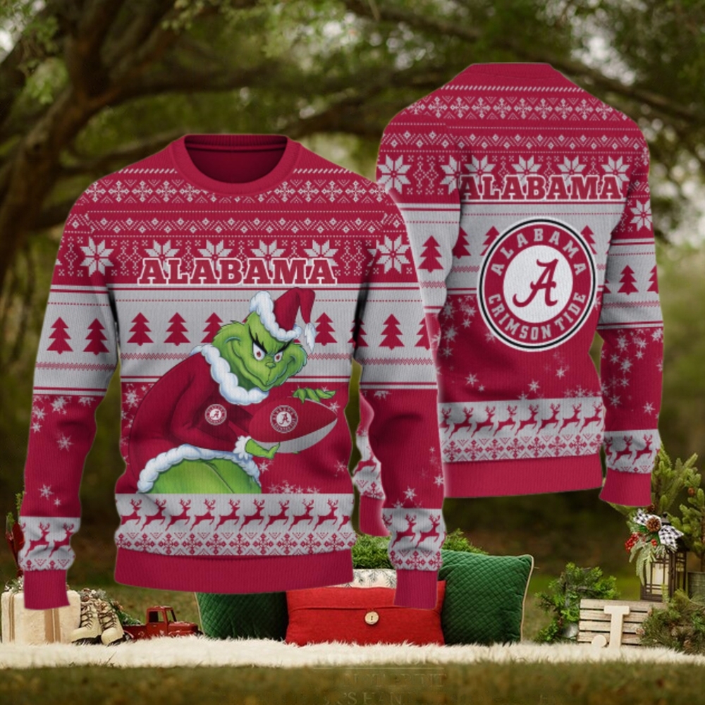 Alabama Crimson Tide Grinch Ugly Christmas Sweater Alabama Crimson Tide Grinch Ugly Christmas Sweater