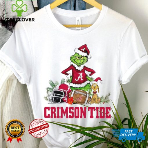 Alabama Crimson Tide Grinch and Max dog funny Christmas hoodie, sweater, longsleeve, shirt v-neck, t-shirt