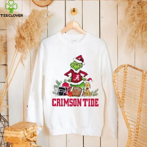 Alabama Crimson Tide Grinch and Max dog funny Christmas hoodie, sweater, longsleeve, shirt v-neck, t-shirt