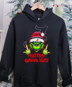 Alabama Crimson Tide Grinch middle finger haters gonna hate hoodie, sweater, longsleeve, shirt v-neck, t-shirt