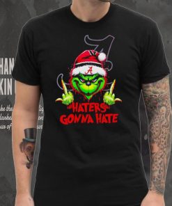 Alabama Crimson Tide Grinch middle finger haters gonna hate hoodie, sweater, longsleeve, shirt v-neck, t-shirt