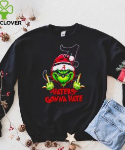 Alabama Crimson Tide Grinch middle finger haters gonna hate hoodie, sweater, longsleeve, shirt v-neck, t-shirt