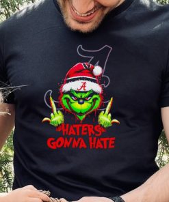 Alabama Crimson Tide Grinch middle finger haters gonna hate hoodie, sweater, longsleeve, shirt v-neck, t-shirt