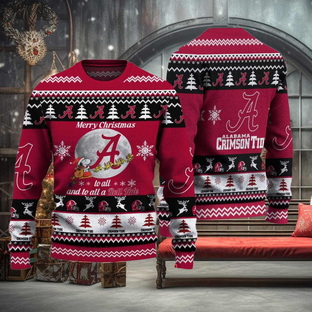 Alabama Crimson Tide Merry Christmas To All And To All A Roll Tide Ugly Sweater Alabama Crimson Tide Merry Christmas To All And To All A Roll Tide Ugly Sweater