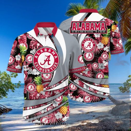 Alabama Crimson Tide NCAA Floral Classic All Over Print Hawaiian Shirt