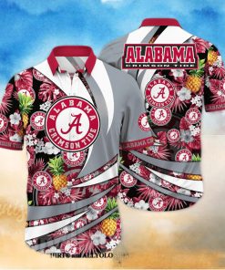 Alabama Crimson Tide NCAA Floral Classic All Over Print Hawaiian Shirt