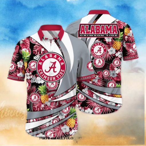 Alabama Crimson Tide NCAA Floral Classic All Over Print Hawaiian Shirt