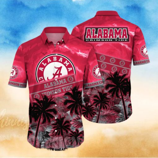 Alabama Crimson Tide NCAA Flower 3D All Over Print Hawaiian Shirt